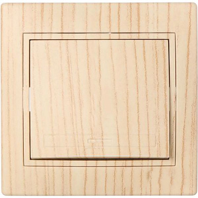 Вимикач одноклавішний Lezard Mira без підсвітки 10 А 250В дуб вибілений матовий 701-5252-100