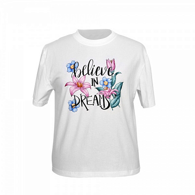 Футболка для девочек WP Merchandise Believe in dreams р.116 белый FWPKIDTSBD23WT116 