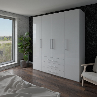 Шафа Світ Меблів Crystal 2250х2000х600 мм білий