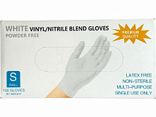 Перчатки медицинские Care 365 виниловые белые р.S 100 шт./уп.