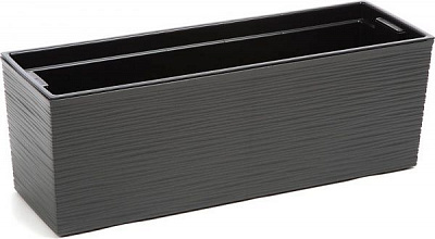 Горщик для квітів Lamela Бегонія долото прямокутний 37,7л графіт
