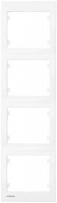 Рамка четырехместная Siemens IRIS вертикальная белый G-S18104