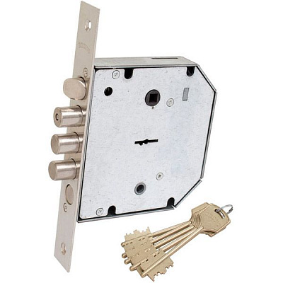 Замок врізний Bruno BR-42-L лівий полірована латунь