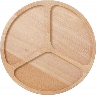 Таця Менажниця кругла 30 см DM-1, дерево WoodSteel