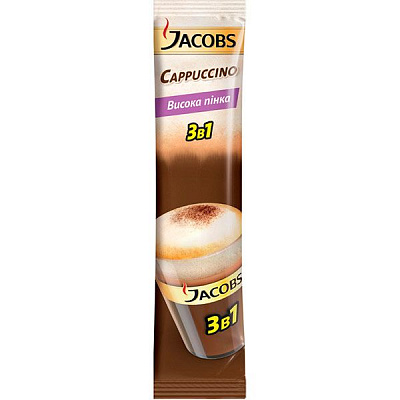 Кофейный напиток Jacobs 3 в 1 Cappuccino 12,5 г 