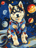 Картина по номерам Космическая хаски ©art_selena_ua Ideyka