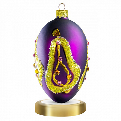 Елочная игрушка Драгоценности Караваджо 11 см фиолетовый CCS005