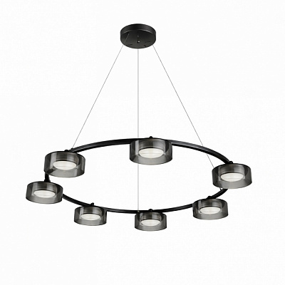 Люстра подвесная LIGHT SET DUSHA MS241-Y7 7x12 Вт GX53 черный/дымчатый