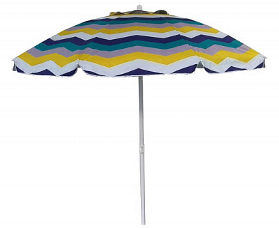 Зонтик пляжный Indigo D2 м полоска голубовато-желтый