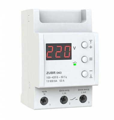 Реле напряжения ZUBR D63 63 А