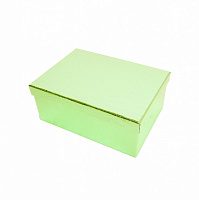 Коробка подарочная прямоугольная зеленая кожа 27х20х11,5 см 111033105