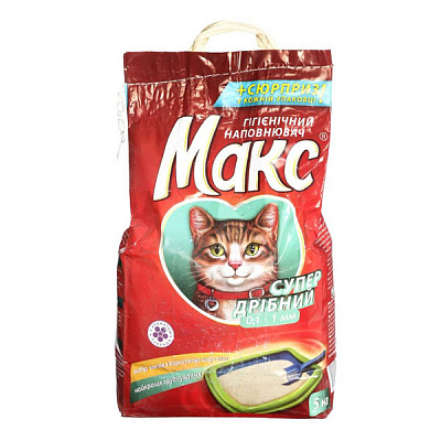Наповнювач для котячого туалету Макс Супер дрібний 5 кг