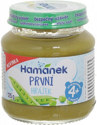 Пюре Hamanek из зеленого горошка 125 г 