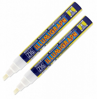 Набор маркеров на водной основе ZIG Illumigraph 2 шт. белый