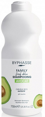 Шампунь Byphasse для сухого волосся з авокадо 750 мл