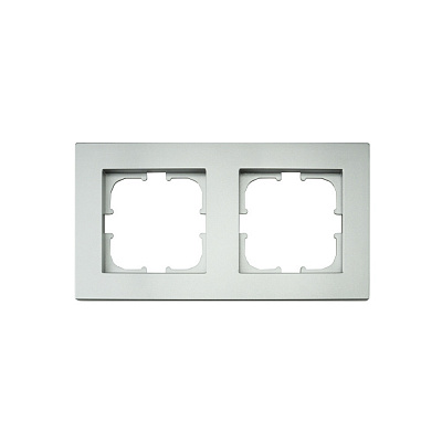 Рамка двухместная EXEN Karell горизонтальная серебро 200-100000-102