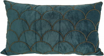 Подушка декоративна Хвиля 30x50 см аква/золотистий La Nuit