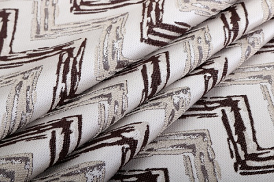 Тканина портьєрна жаккард JL 19173-103/280 Pjak шоколадна хвиля