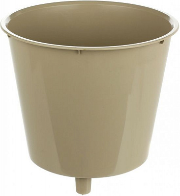 Горшок пластиковый Алеана Деко Узор круглый 1,8л белый 