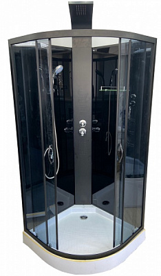 Душевой бокс GM Dp 210 90x90 см графит/черный полукруг
