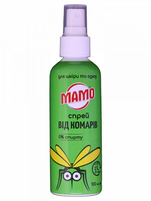 Спрей МАМО от комаров безспиртовый 100 мл