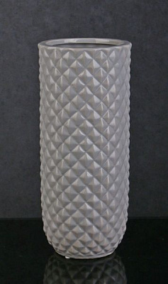 Ваза Cedar 12,5х12,5х29 см серая