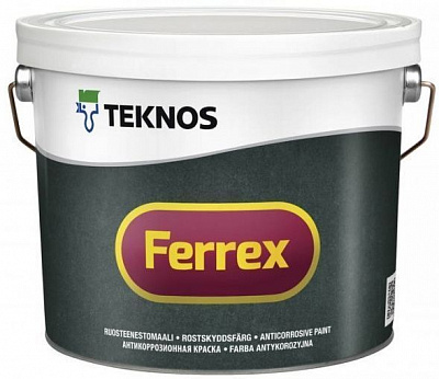 Эмаль TEKNOS Ferrex черная мат 3л