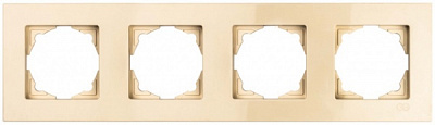 Рамка четырехместная Gunsan Eqona горизонтальная крем 01 40 12 00 000 145