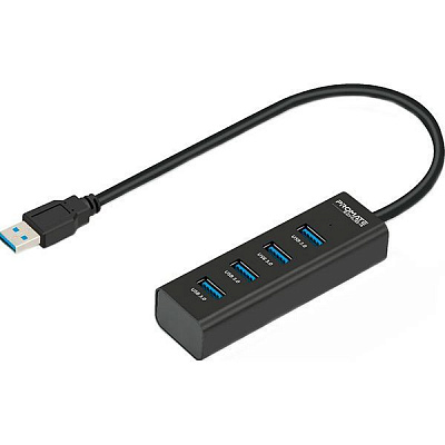 USB-хаб Promate EzHub-4 4xUSB 3.0 Black