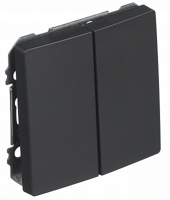 Вимикач прохідний двоклавішний Siemens Style без підсвітки антрацит коссо 5TG72701AC00