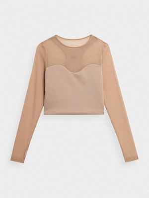 Футболка 4F LONGSLEEVE F034 4FSS22TLONF034-82S р.XS бежевий