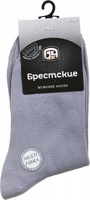 Шкарпетки чоловічі БЧК 2223 BASIC 013 р. 27 світло-сірий
