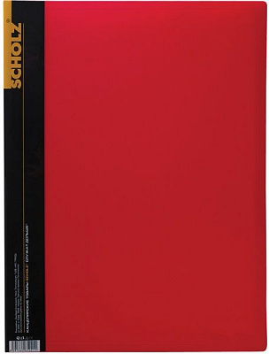 Папка с файлами А4, 20 ф, PP 600мкм, красная SCHOLZ