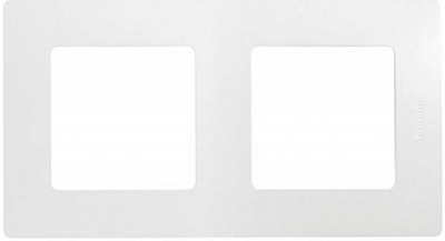 Рамка двухместная Legrand Etika 2-постовая горизонтальная белый 672502