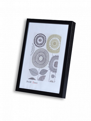 Рамка для фотографии со стеклом Velista 15H-014v 1 фото 15x30 см черный 