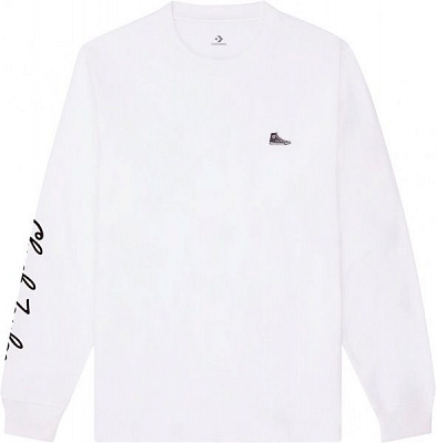 Футболка Converse CONVERSE CT SNEAKER PATCH LS TEE 10020536-102 2XL білий