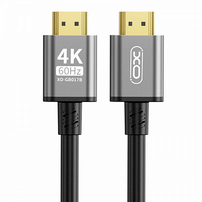 Кабель Xo GB017B-HDMI to HDMI v2.0 5 м сріблястий (GB017B-HDMI.tranish)