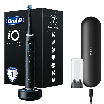 Электрическая зубная щетка Oral-B iO Серия 10 Черная (80369236)