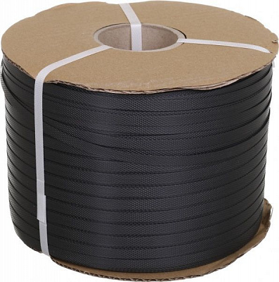 Лента полипропиленовая упаковочная черная 1000 м 0,55x9 мм