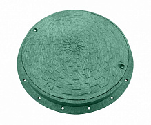 Люк канализационный POLYMERGRAD 760 мм A15 с замком зеленый