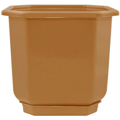 Горщик пластиковий Алеана Дама квадратний 23л бронзовий (112021)