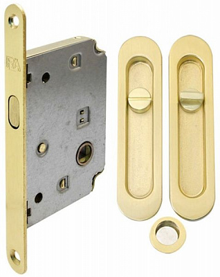 Замок врізний з ручками WC RDA SL-155 матова латунь