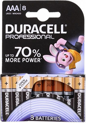 Батарейка Duracell Professional AAA (LR03, 286) 8 шт.