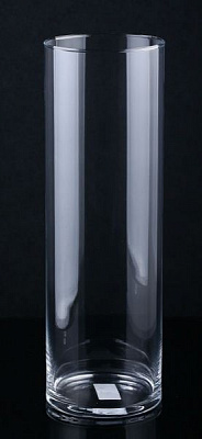 Ваза стеклянная прозрачная Цилиндр 13х40 см
