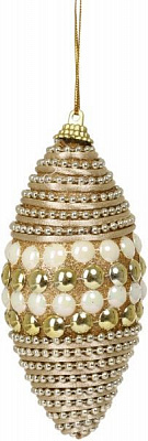 Елочная игрушка сосулька Веселые жемчужинки SDC91860G 12 см 