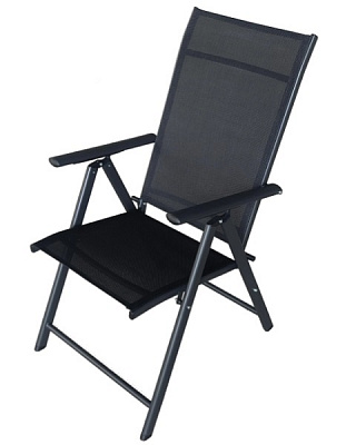 Кресло раскладное Indigo металлическое 102x55x69 см черный