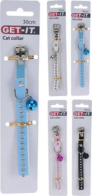 Ошейник для котов с колокольчиком 30 см в ассортименте