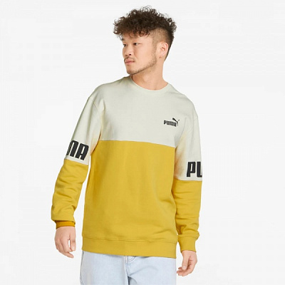 Свитшот Puma POWER COLORBLOCK CREW 84800831 р. XL желтый