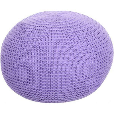 Пуф Бонді в'язаний 40x28 см фіолетовий
