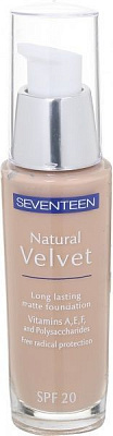 Тональный крем Seventeen Natural Velvet Moisturizing Lasting Foundation №4 True Beige 30 мл